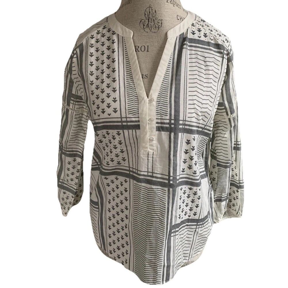 Prana Elena Blouse Women’s XS Peasant Boho Top Cotton Festival Cottagecore NWT